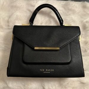 Ted Baker Black and Gold Satchel